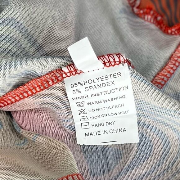 Stylish Long Sleeve Mesh Crop Top & Leggings Pants Set Breathable Trendy - Picture 9 of 16